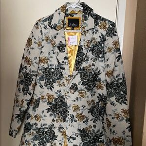 Single Button Brocade Coat